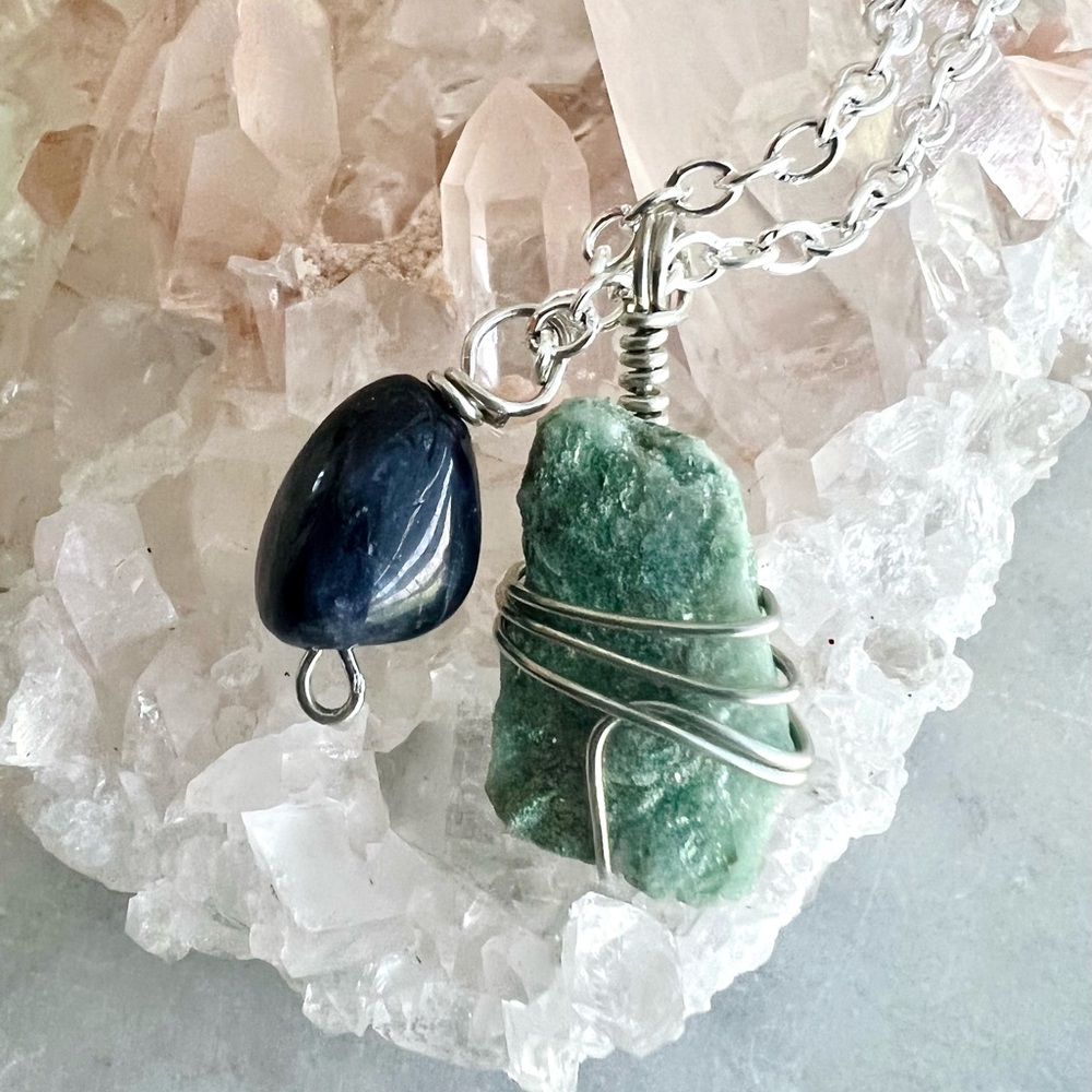 Fuchsite & Tanzanite Handmade Necklace - Picture 1 of 5